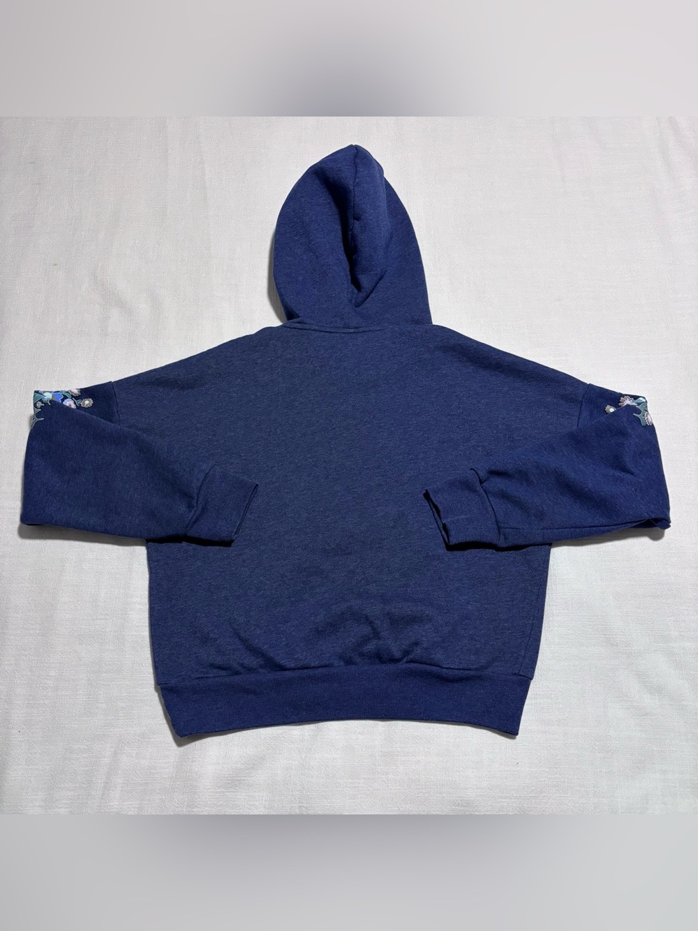 Girls Adidas Long Sleeve Graphic Fleece Hoodie | Navy Blue | Size Medium (10/12) - Picture 5 of 9